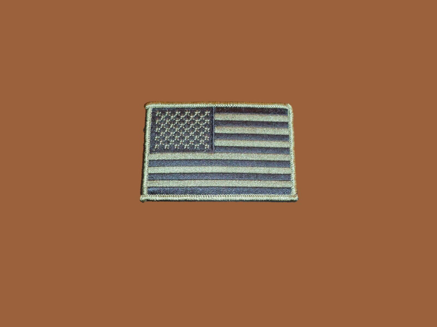 U.S MILITARY AMERICAN FLAG ARM PATCH SUBDUE OD GREEN ARMY MARINES NAVY AIR FORCE