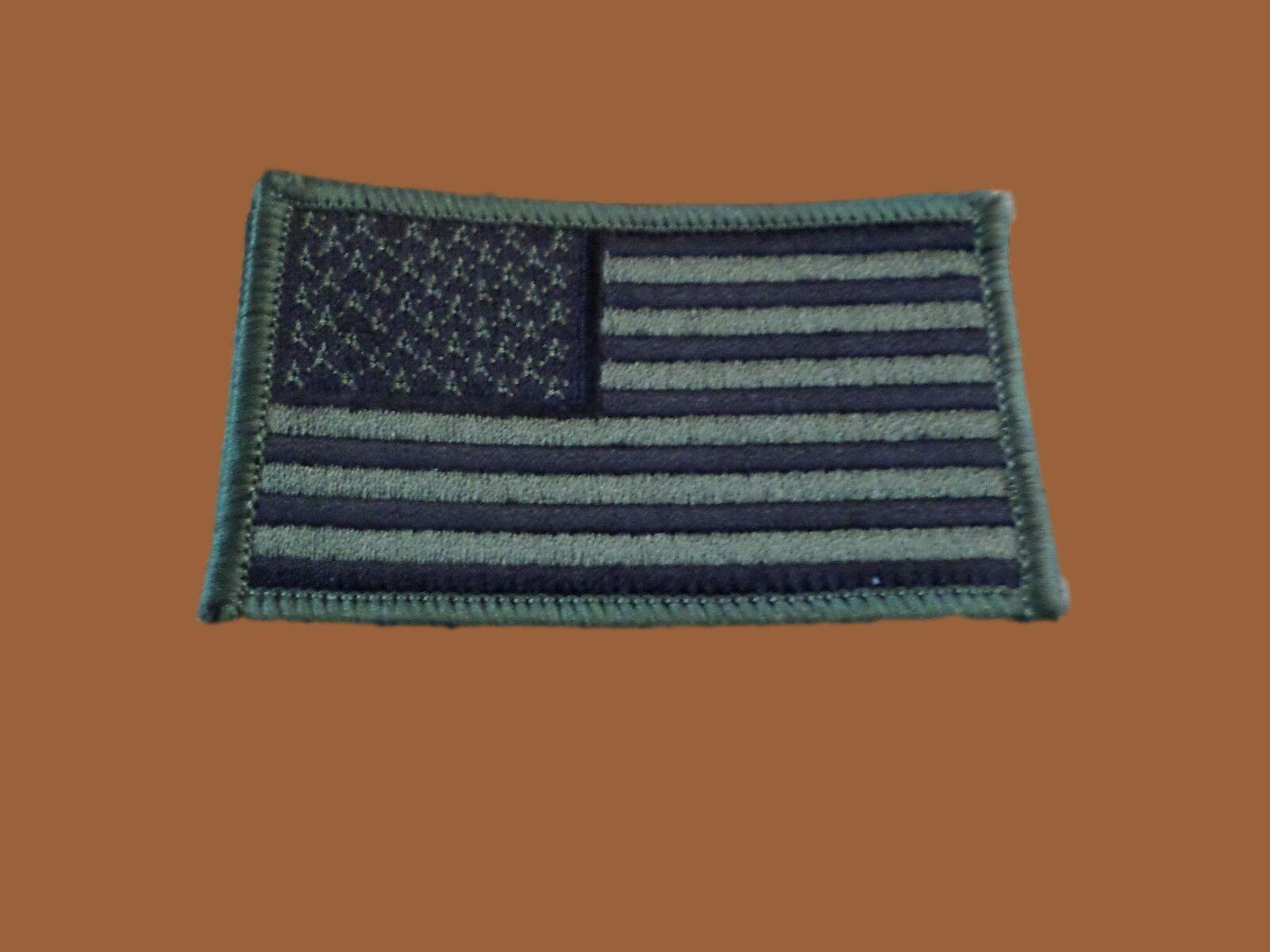 U.S MILITARY AMERICAN FLAG ARM PATCH SUBDUE OD GREEN ARMY MARINES NAVY AIR FORCE