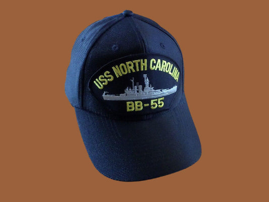 USS NORTH CAROLINA BB-55 NAVY SHIP HAT U.S MILITARY OFFICIAL BALL CAP U.S.A MADE