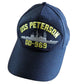 USS PETERSON DD-969 NAVY SHIP HAT U.S MILITARY OFFICIAL BALL CAP U.S MADE