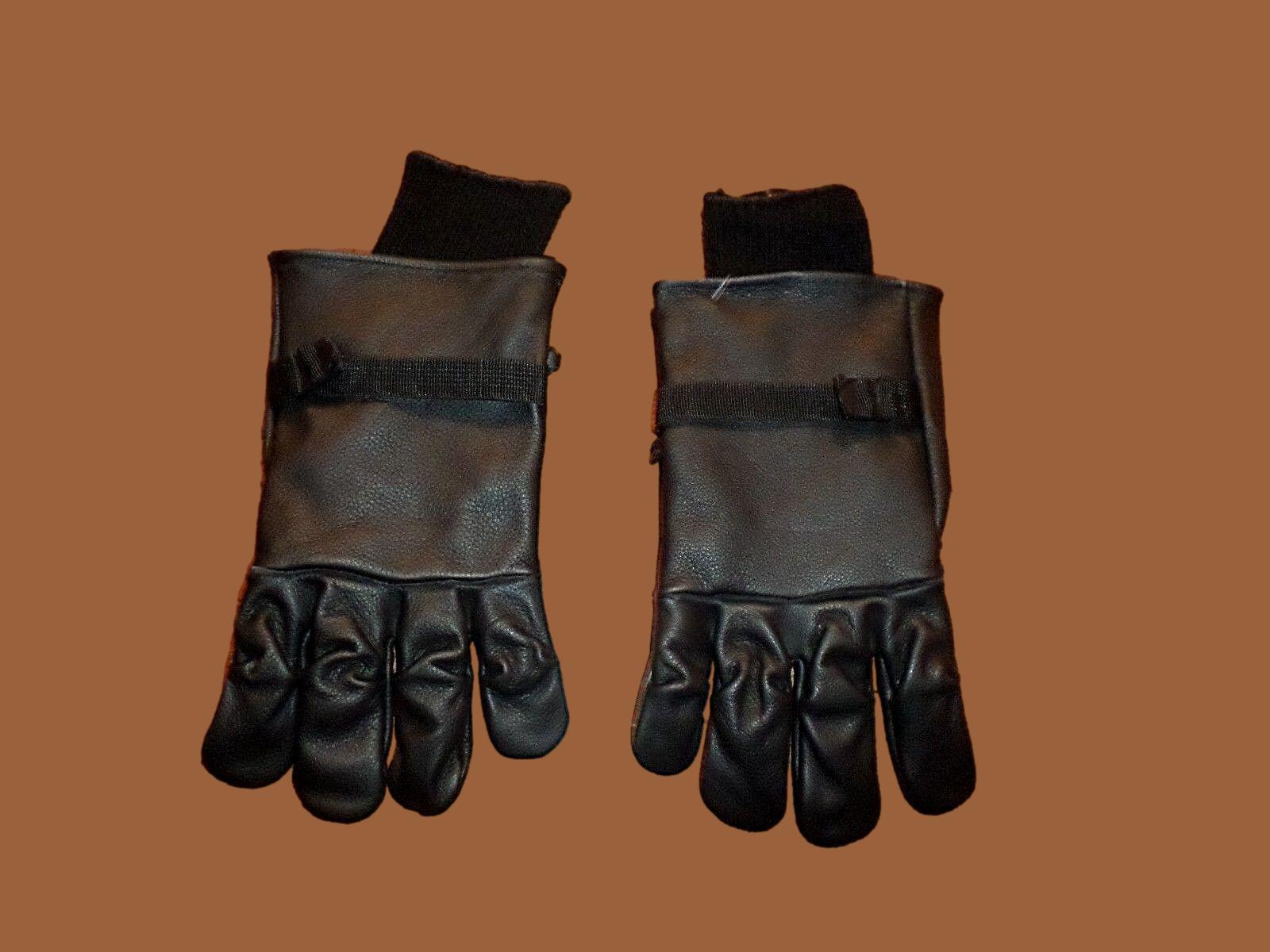 U.S MILITARY STYLE D-3A LEATHER GLOVES COLD WEATHER SIZE 5 LARGE W/LIN ...