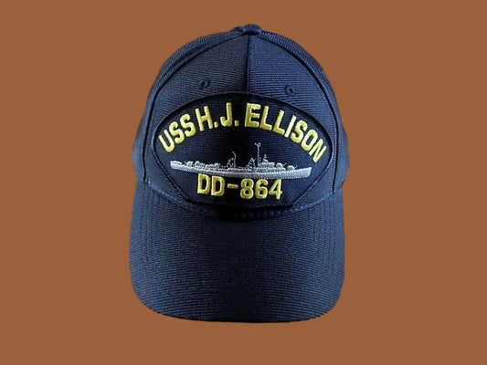 USS H.J ELLISON DD-864 NAVY SHIP HAT U.S MILITARY OFFICIAL BALL CAP U.S MADE