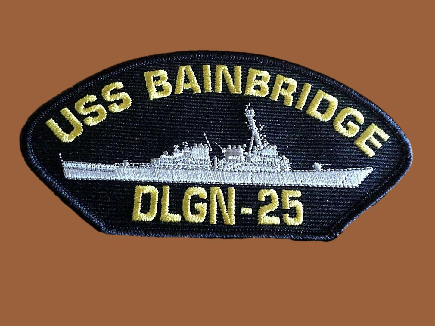 U.S NAVY SHIP HAT PATCH USS BAINBRIDGE DLGN-25 SHIP PATCH HEAT TRANSFER