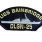 U.S NAVY SHIP HAT PATCH USS BAINBRIDGE DLGN-25 SHIP PATCH HEAT TRANSFER