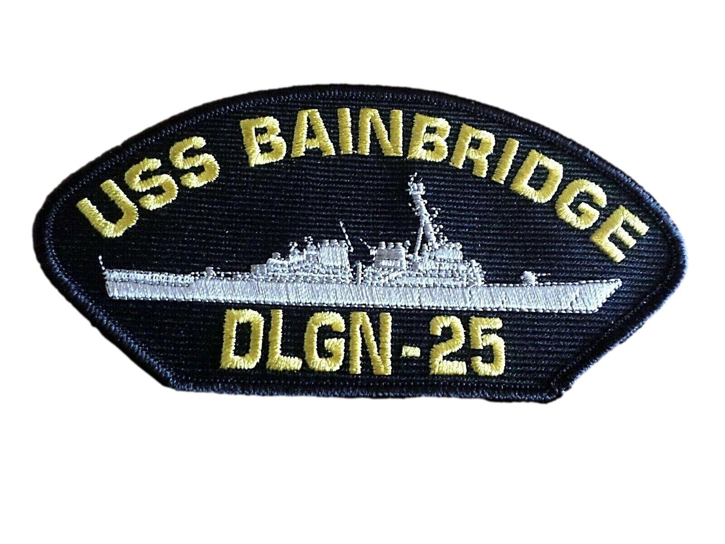 U.S NAVY SHIP HAT PATCH USS BAINBRIDGE DLGN-25 SHIP PATCH HEAT TRANSFER