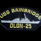 U.S NAVY SHIP HAT PATCH USS BAINBRIDGE DLGN-25 SHIP PATCH HEAT TRANSFER