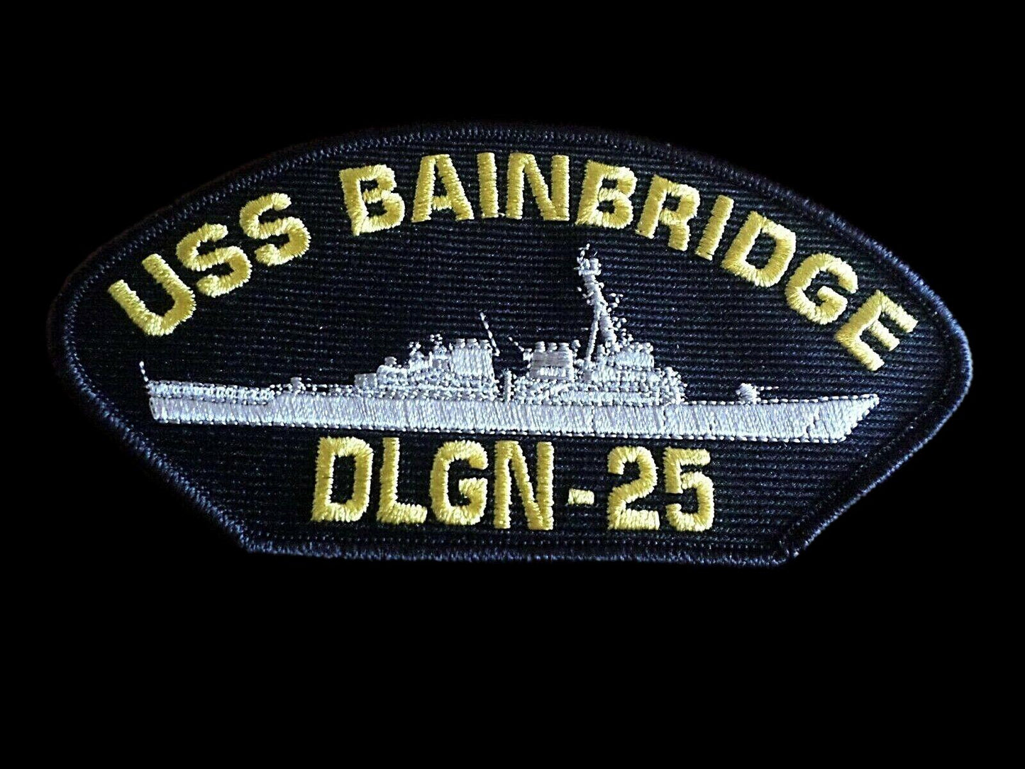 U.S NAVY SHIP HAT PATCH USS BAINBRIDGE DLGN-25 SHIP PATCH HEAT TRANSFER