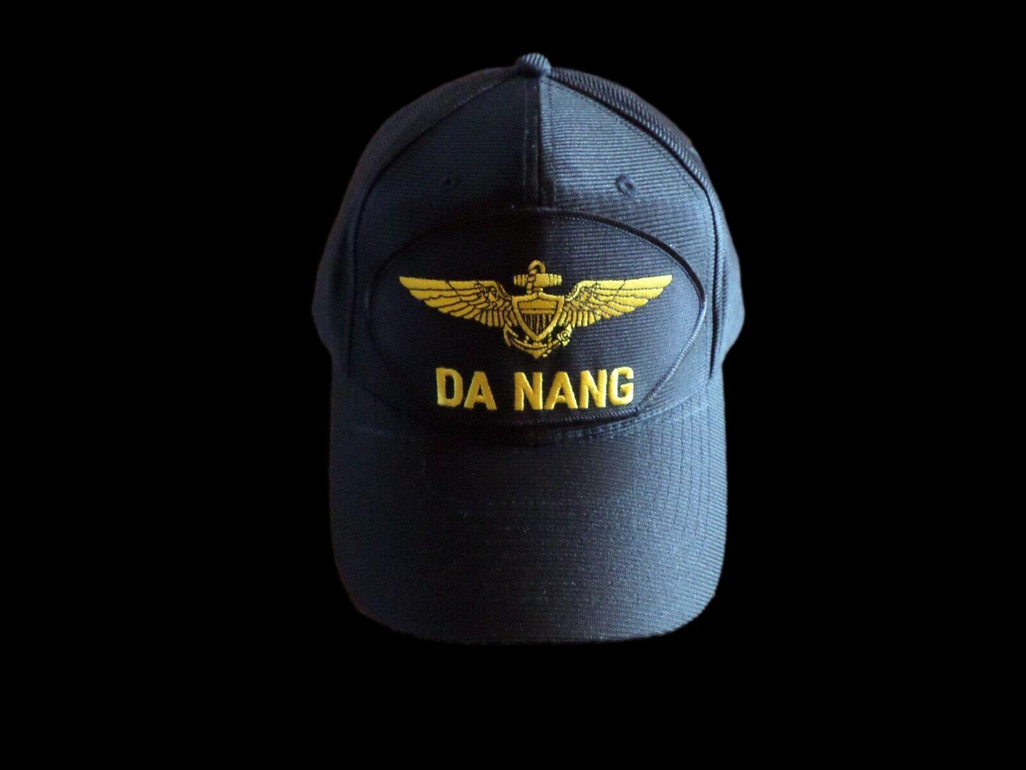 DA NANG HAT WITH GOLD NAVY PILOT WINGS U.S MILITARY OFFICIAL BALL CAP U.S.A MADE