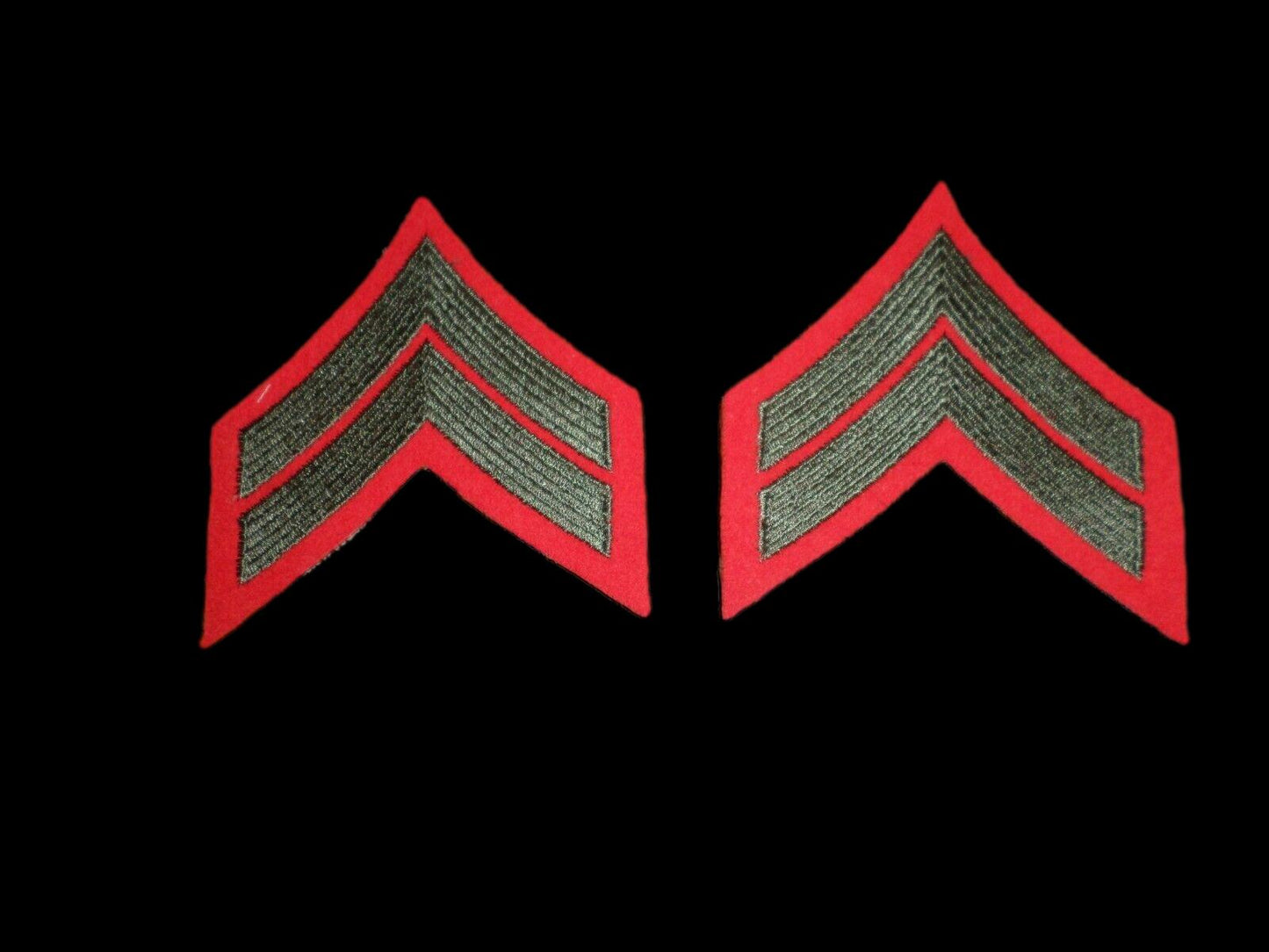 MARINE CORPS CORPORAL SHOULDER PATCHES ALPHA SERVICE DRESS UNIFORM CHEVRON