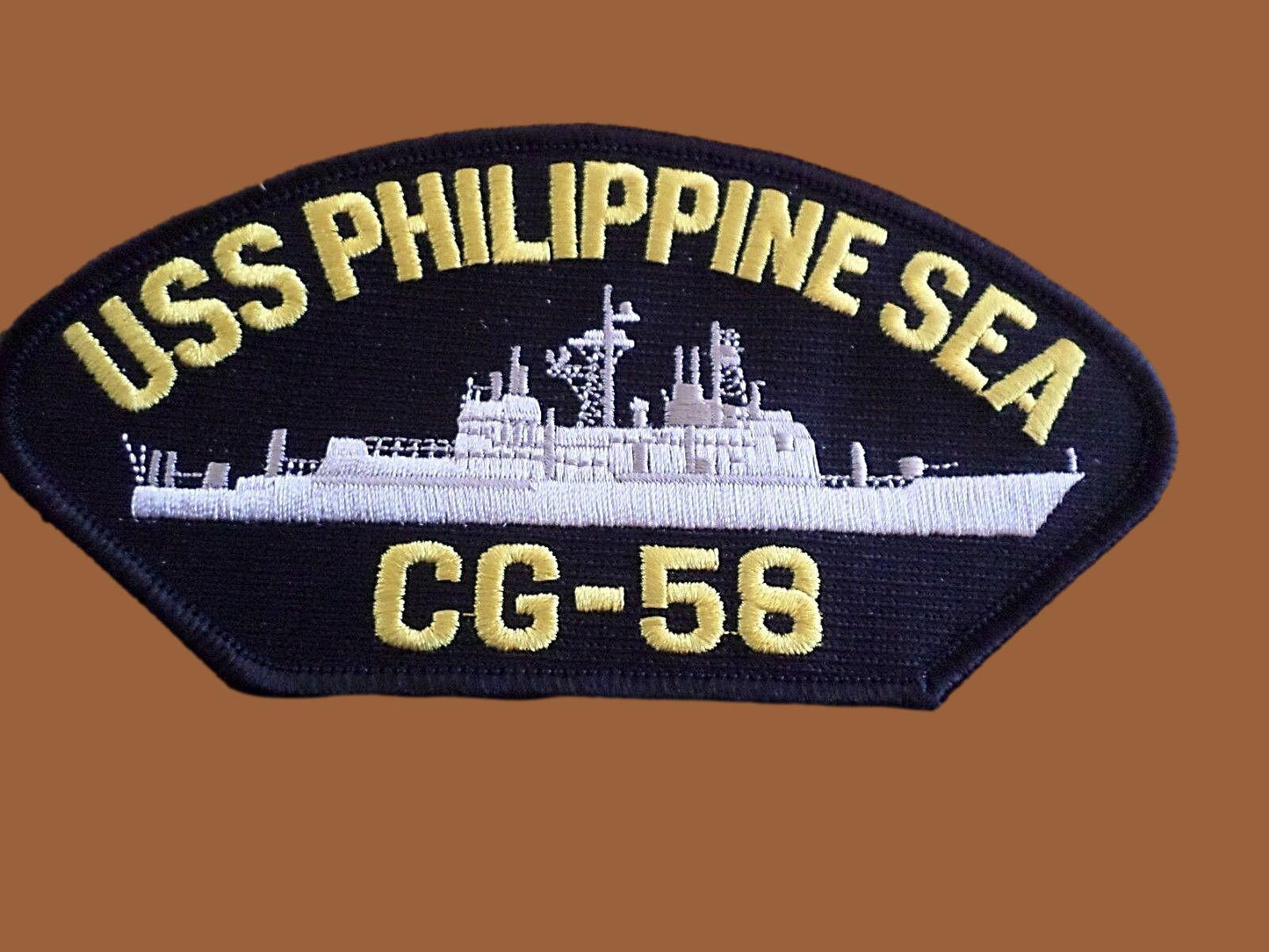 U.S NAVY SHIP HAT PATCH USS PHILIPPINE SEA CG-58 PATCH USA MADE HEAT TRANSFER