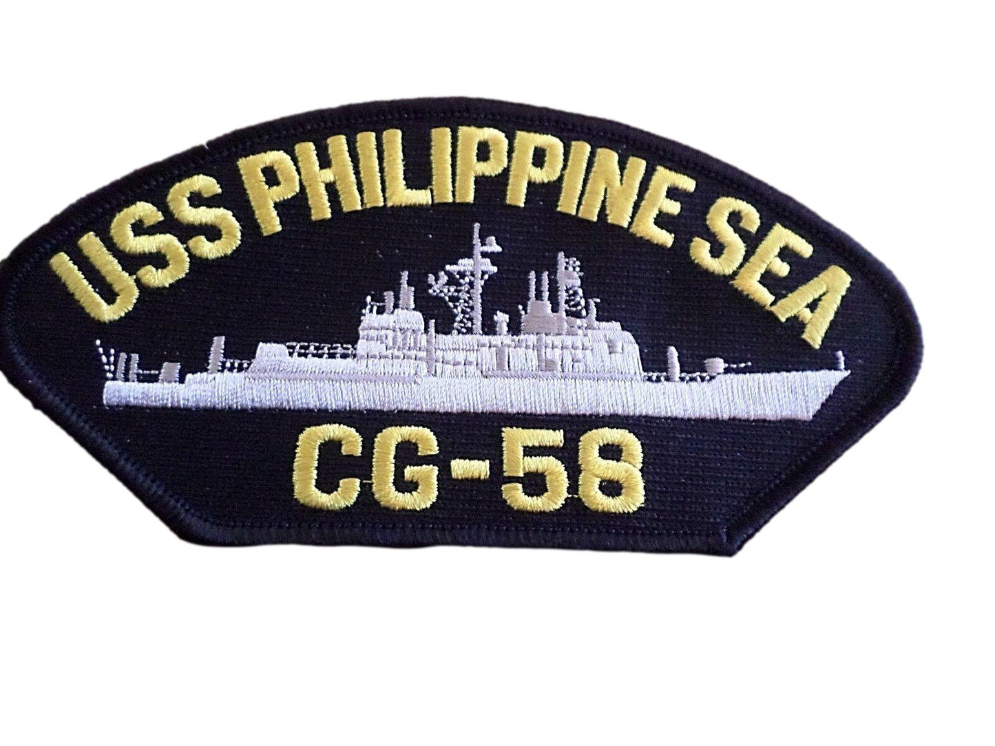 U.S NAVY SHIP HAT PATCH USS PHILIPPINE SEA CG-58 PATCH USA MADE HEAT TRANSFER