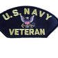 U.S NAVY VETERAN HAT PATCH NAVY VET 3" X 6" HEAT TRANSFER U.S.A MADE