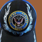 U.S NAVY WITH FLAMES EMBROIDERED 6 PANEL CAP OFFICIALLY LICENSED U.S NAVY HAT