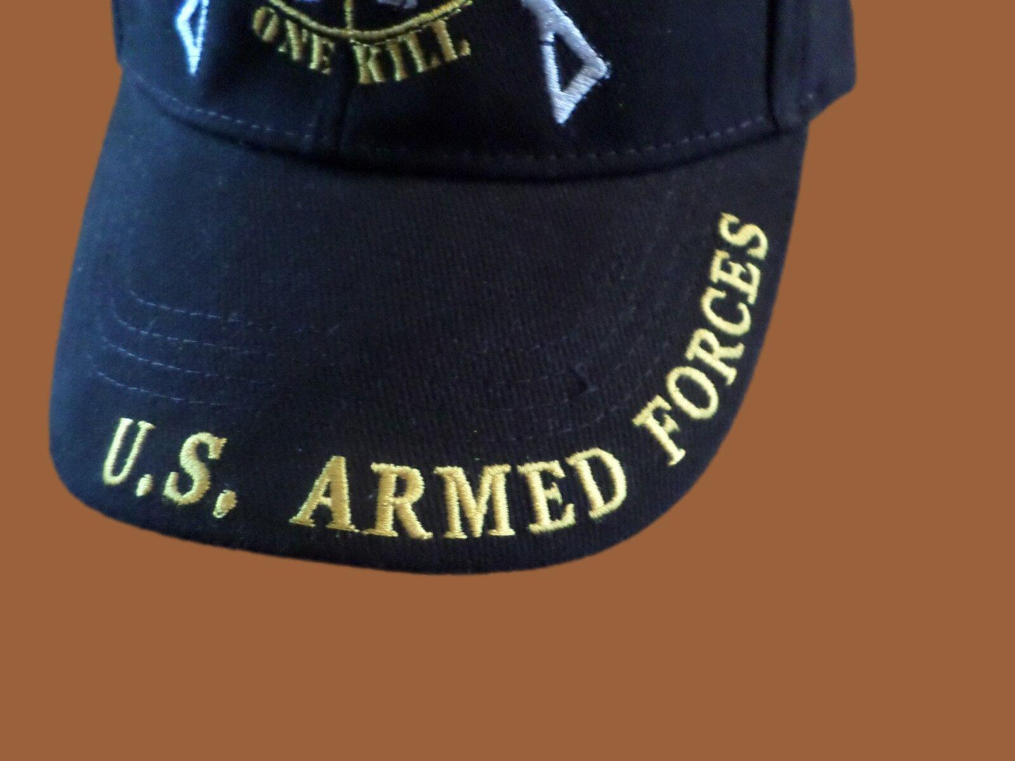 U.S MILITARY SNIPER HAT ONE SHOT ONE KILL EMBROIDERED U.S ARMED FORCES CAP