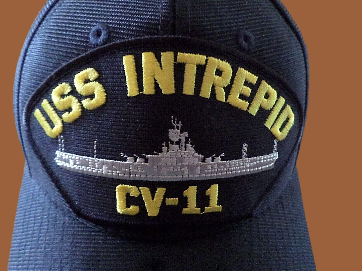 USS INTREPID CV-11 U.S NAVY SHIP HAT OFFICIAL MILITARY BALL CAP U.S.A MADE