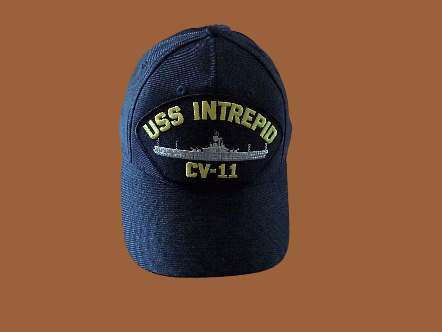 USS INTREPID CV-11 U.S NAVY SHIP HAT OFFICIAL MILITARY BALL CAP U.S.A MADE