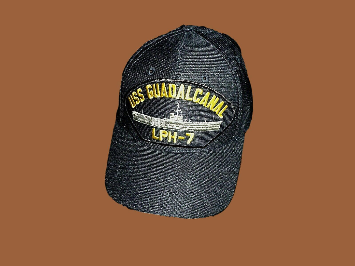 USS GUADALCANAL LPH-7 NAVY SHIP HAT U.S MILITARY OFFICIAL BASEBALL CAP USA MADE