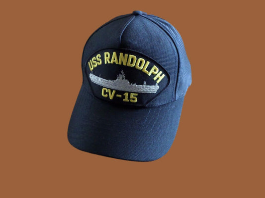 USS RANDOLPH CV-15 U.S NAVY SHIP HAT U.S MILITARY OFFICIAL BALL CAP U.S.A MADE