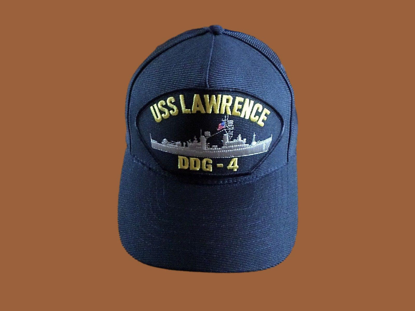 USS LAWRENCE DDG- 4 NAVY SHIP HAT U.S MILITARY OFFICIAL BALL CAP U.S.A MADE