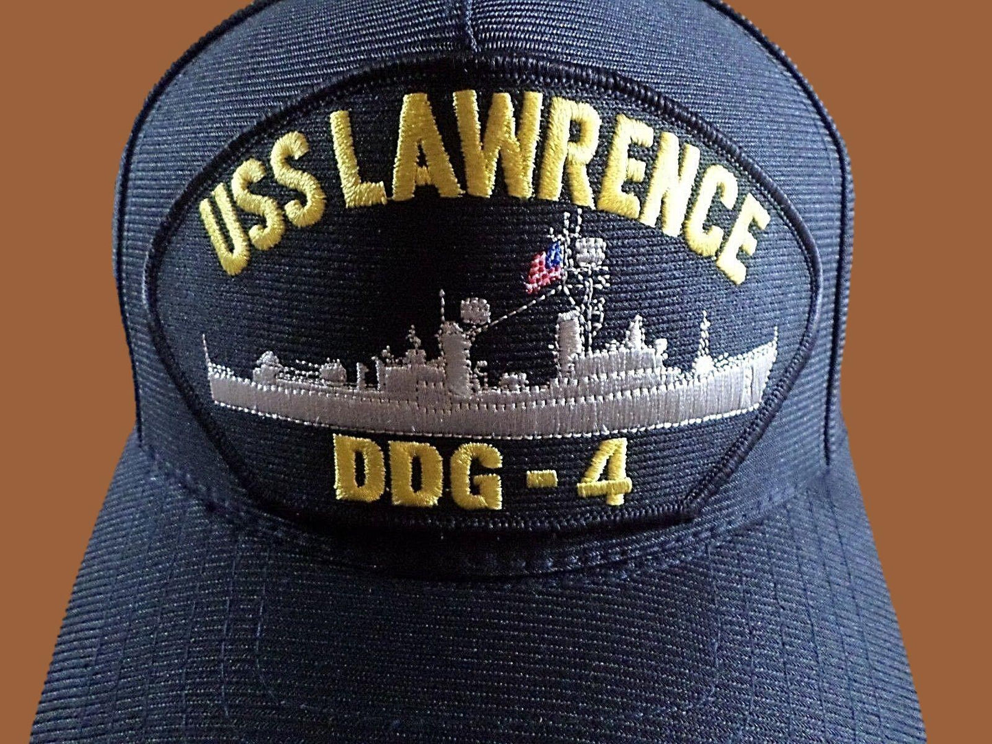 USS LAWRENCE DDG- 4 NAVY SHIP HAT U.S MILITARY OFFICIAL BALL CAP U.S.A MADE