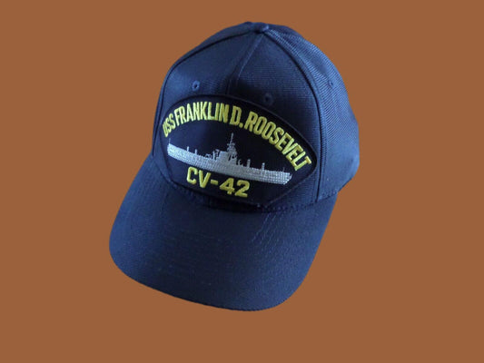 USS FRANKLIN D. ROOSEVELT CV-42 U.S NAVY MILITARY HAT OFFICIAL BALL CAP U.S.A