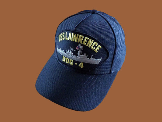 USS LAWRENCE DDG- 4 NAVY SHIP HAT U.S MILITARY OFFICIAL BALL CAP U.S.A MADE