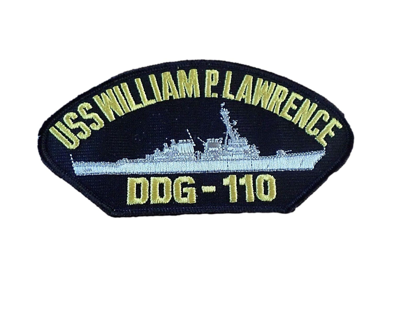 U.S NAVY SHIP HAT PATCH. USS WILLIAM P. LAWRENCE DDG-110 SHIP PATCH U.S.A MADE