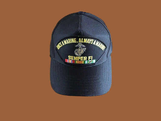 MARINE CORPS SEMPER FI VIETNAM VETERAN HAT OFFICIAL MILITARY BALL CAP U.S MADE