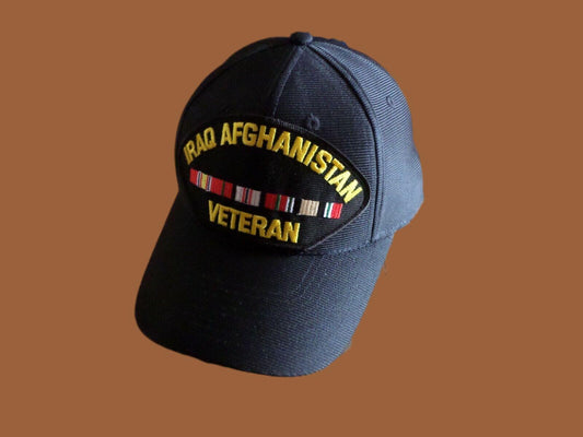 MILITARY IRAQ AFGHANISTAN VETERAN HAT U.S MILITARY OFFICIAL BALL CAP U.S.A MADE