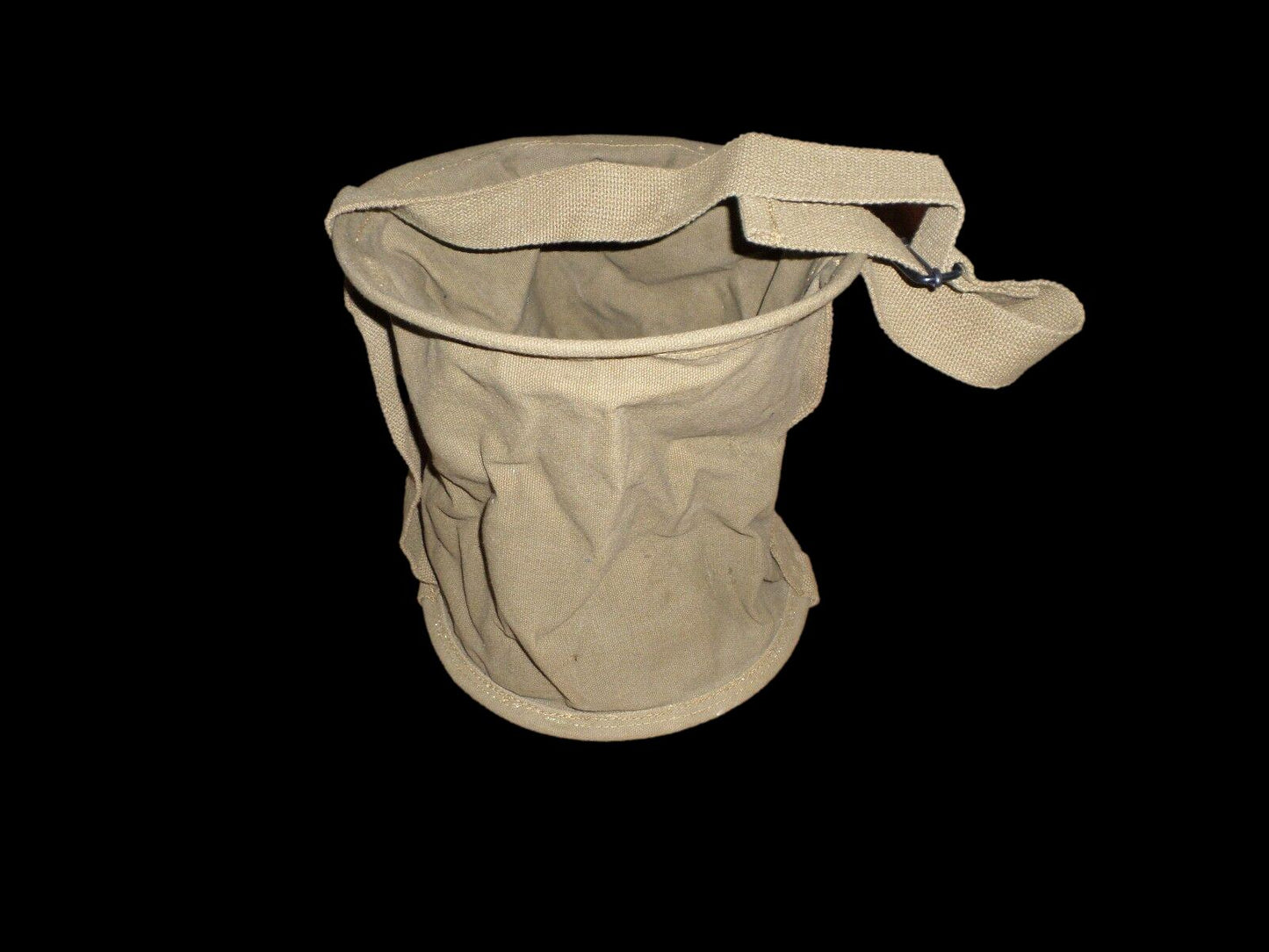 COLLAPSIBLE CANVAS WATER BUCKET 2 GALLON PAIL WITH CARRY HANDLES OD GREEN