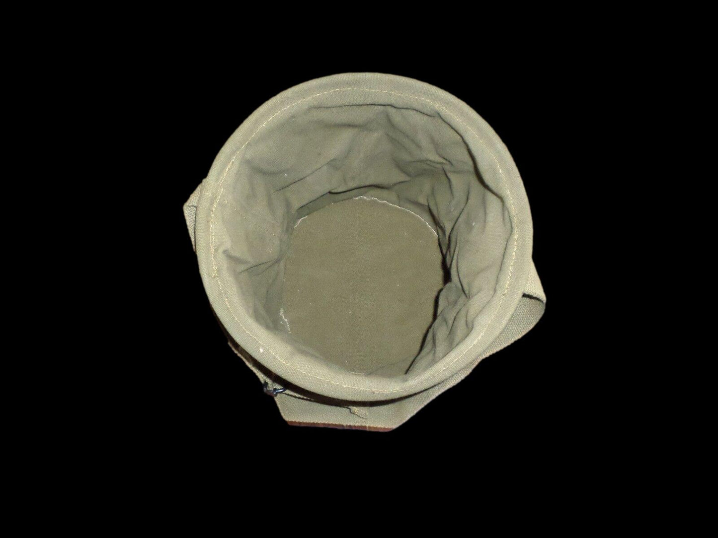 COLLAPSIBLE CANVAS WATER BUCKET 2 GALLON PAIL WITH CARRY HANDLES OD GREEN