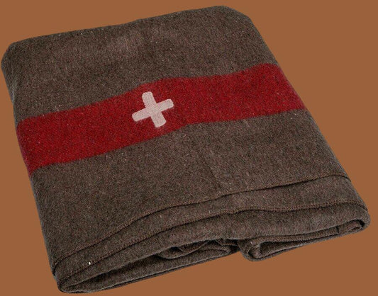 SWISS MILITARY STYLE ARMY WOOL BLANKET CAMPING SURVIVAL 60X84 HEAVY DUTY NEW