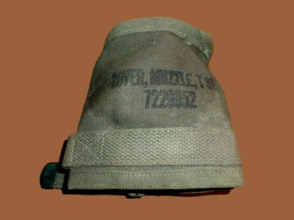 WWII U.S MILITARY CANNON MUZZLE COVER T 315 OD GREEN 4" DIAMETER