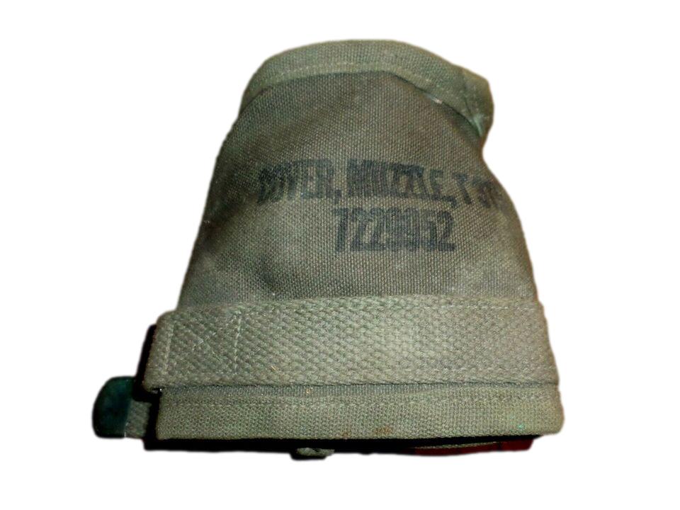 WWII U.S MILITARY CANNON MUZZLE COVER T 315 OD GREEN 4" DIAMETER