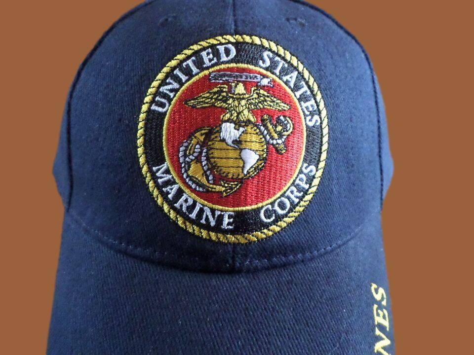 NEW U.S MILITARY MARINE CORPS EMBROIDERED BLUE HAT CAP OFFICIAL LICENSED HATS