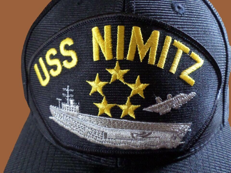 USS NIMITZ U.S NAVY SHIP HAT U.S MILITARY OFFICIAL BALL CAP U.S.A. MADE