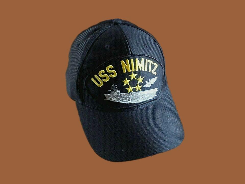 USS NIMITZ U.S NAVY SHIP HAT U.S MILITARY OFFICIAL BALL CAP U.S.A. MADE