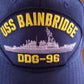 USS BAINBRIDGE DDG-96 U.S NAVY SHIP HAT OFFICIAL MILITARY BALL CAP U.S MADE