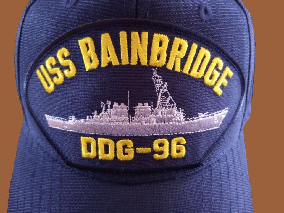 USS BAINBRIDGE DDG-96 U.S NAVY SHIP HAT OFFICIAL MILITARY BALL CAP U.S MADE