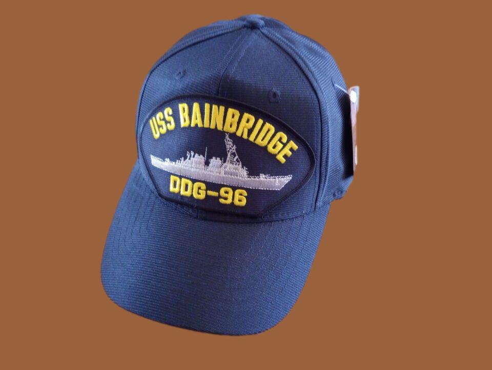 USS BAINBRIDGE DDG-96 U.S NAVY SHIP HAT OFFICIAL MILITARY BALL CAP U.S MADE