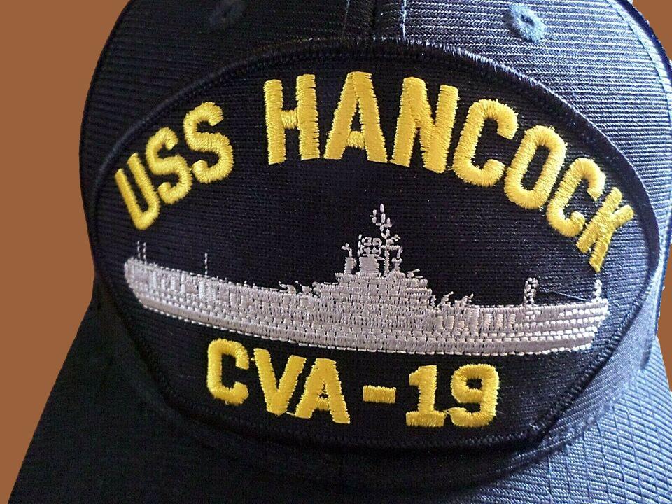 USS HANCOCK CVA-19 U.S NAVY SHIP HAT OFFICIAL U.S MILITARY BALL CAP USA MADE