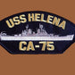 U.S NAVY SHIP HAT PATCH USS HELENA CA-75 SHIP PATCH USA MADE HEAT TRANSFER