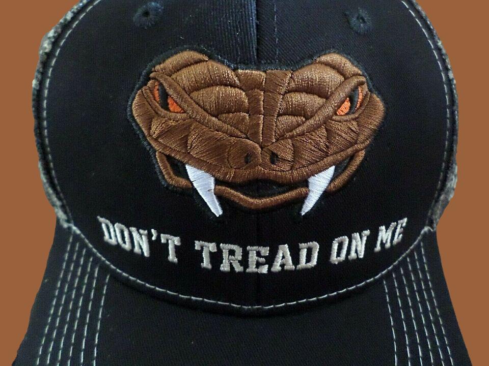 RATTLESNAKE DON'T TREAD ON ME HAT EMBROIDERED BALL CAP 2ND AMENDMENT