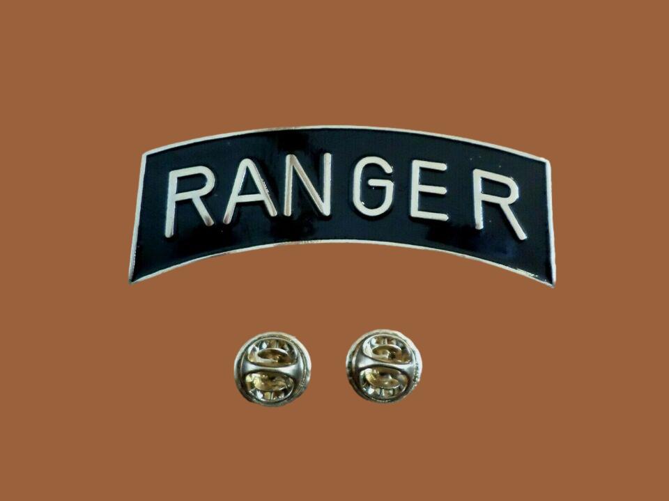 U.S ARMY OVERSIZED RANGER ROCKER BADGE RANGERS HAT LAPEL PIN