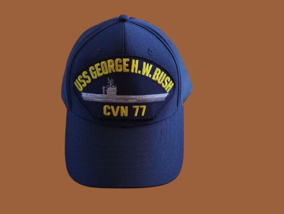 USS GEORGE H.W BUSH CVN 77 NAVY SHIP HAT U.S MILITARY OFFICIAL BALL CAP USA MADE