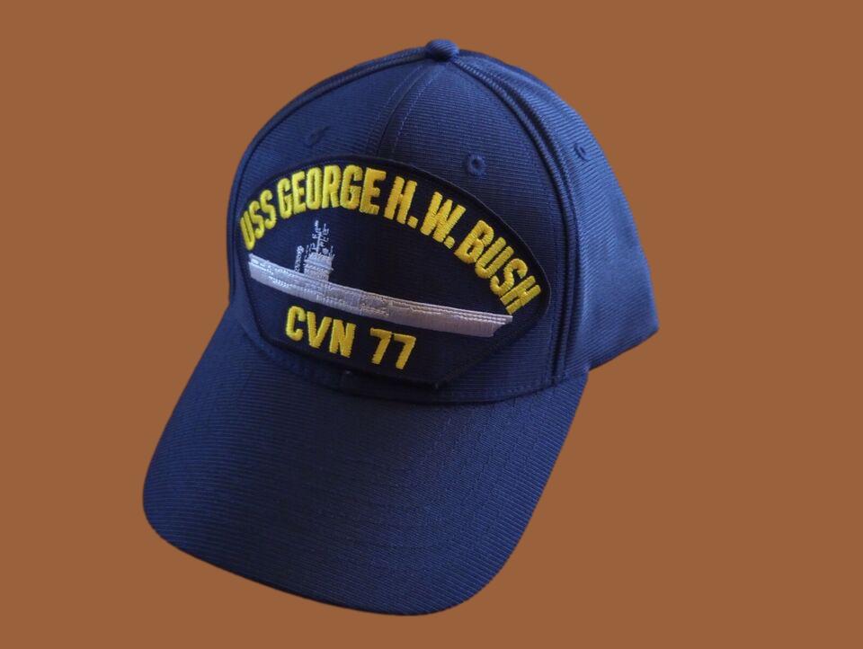 USS GEORGE H.W BUSH CVN 77 NAVY SHIP HAT U.S MILITARY OFFICIAL BALL CAP USA MADE