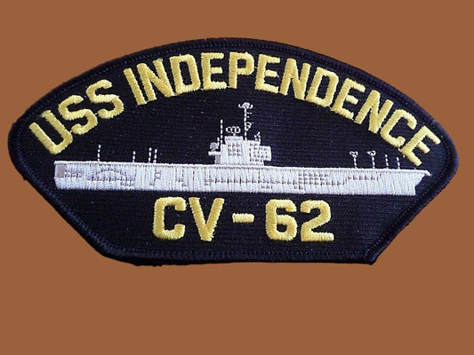 U.S NAVY SHIP HAT PATCH. USS INDEPENDENCE CV-62 CARRIER SHIP HAT PATCH U.S MADE