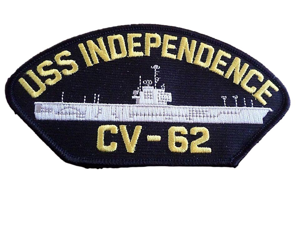 U.S NAVY SHIP HAT PATCH. USS INDEPENDENCE CV-62 CARRIER SHIP HAT PATCH U.S MADE