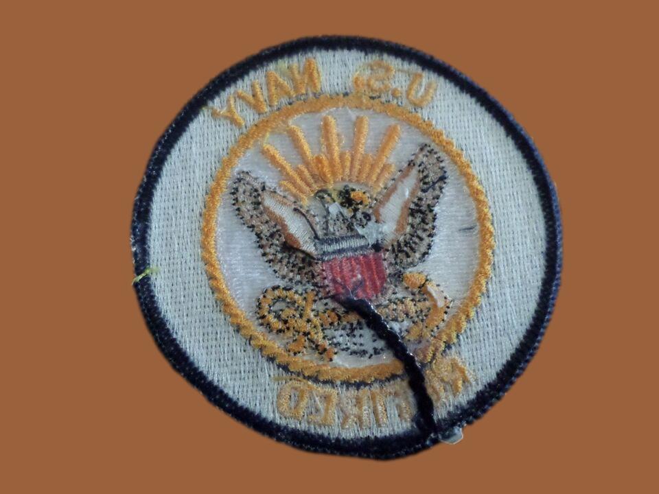 U.S MILITARY NAVY RETIRED PATCH UNITED STATES NAVY 3" X 3" ROUND HAT OR JACKET