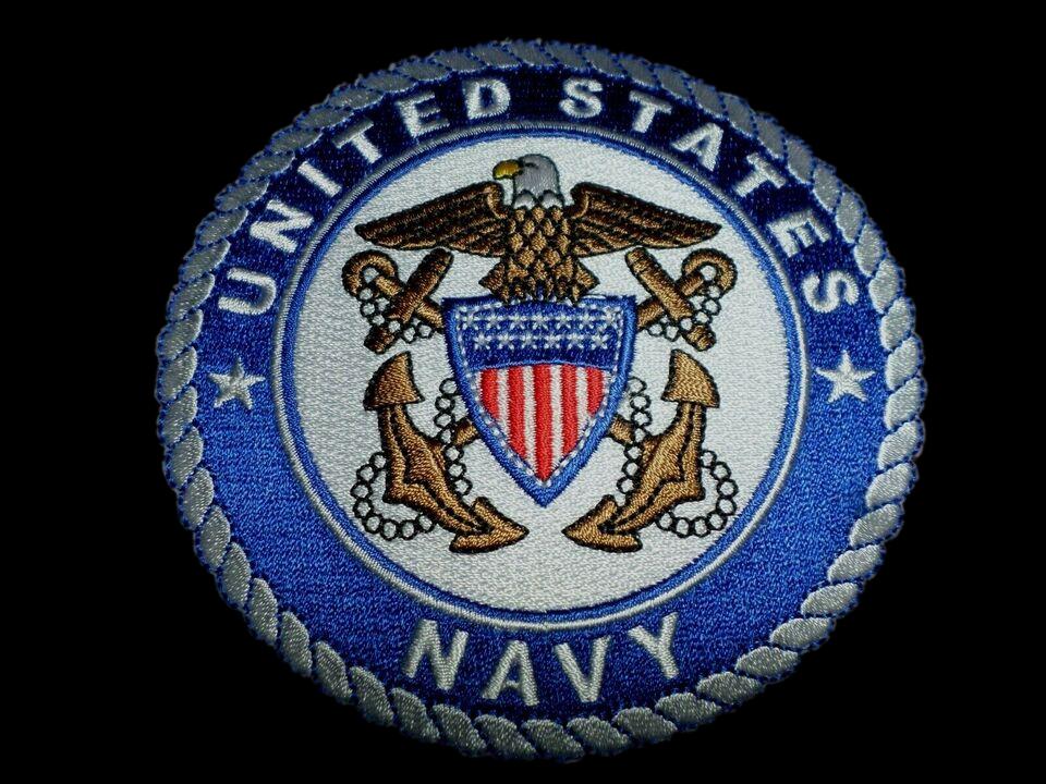 NEW U.S.MILITARY NAVY EMBROIDERED PATCH UNITED STATES NAVY 4" X 4"